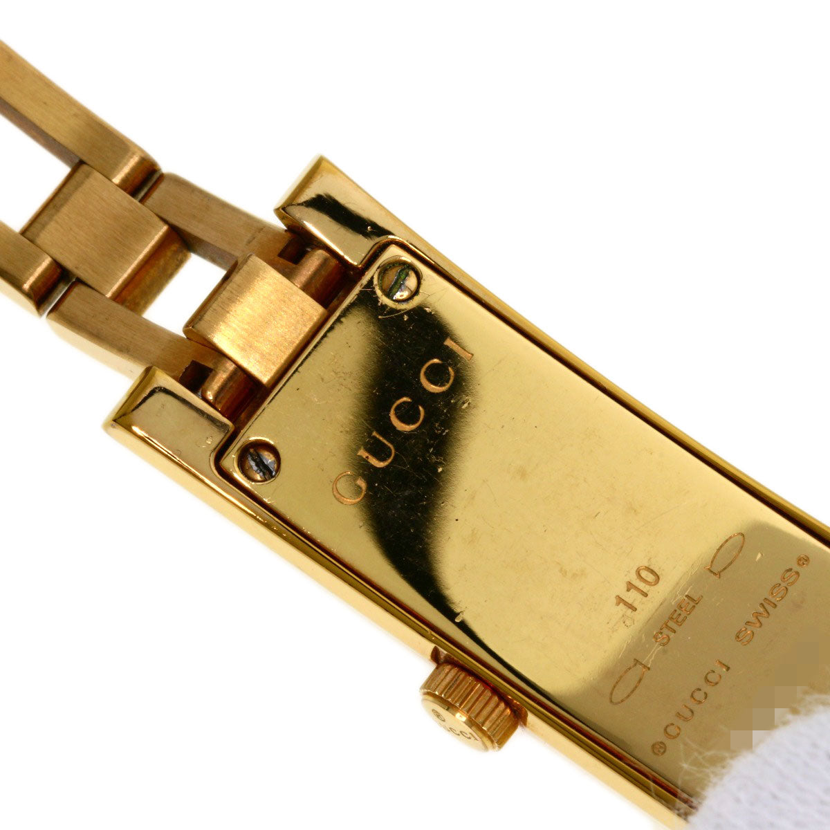 GUCCI グッチ YA110 GG スクエアフェイス 腕時計 GP レディース 中古