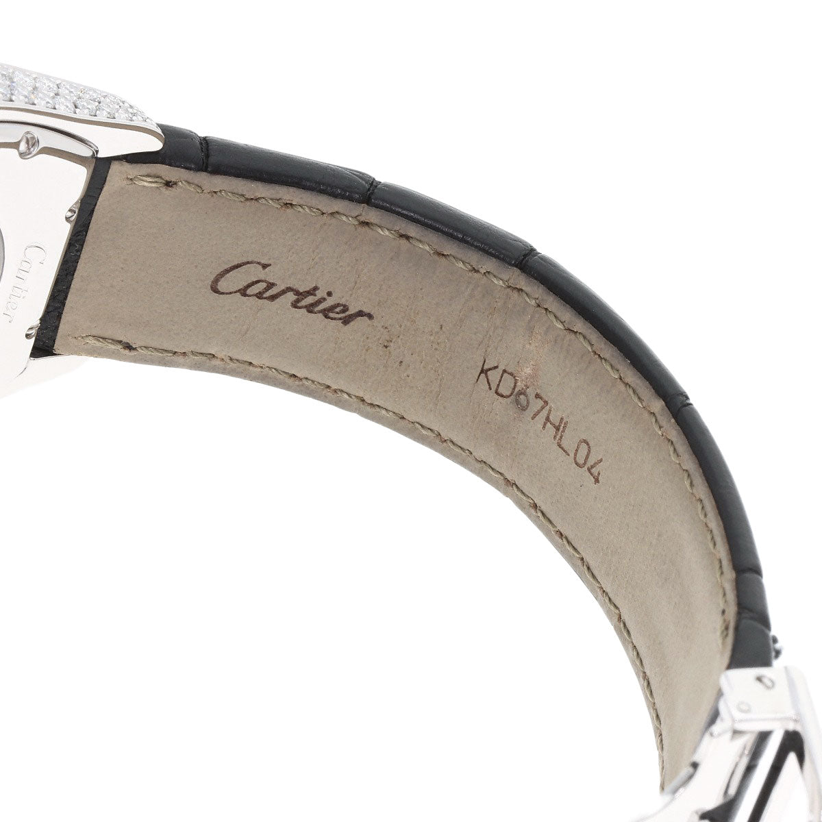 CARTIER カルティエ WA504351 トーチュ LM ケース ベゼル ダイヤモンド 腕時計 K18WG メンズ 中古