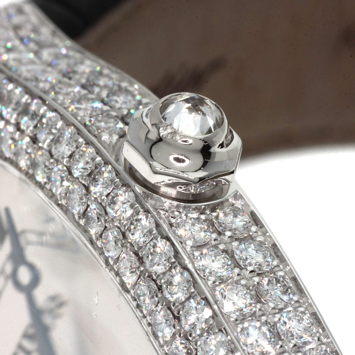 CARTIER カルティエ WA504351 トーチュ LM ケース ベゼル ダイヤモンド 腕時計 K18WG メンズ 中古
