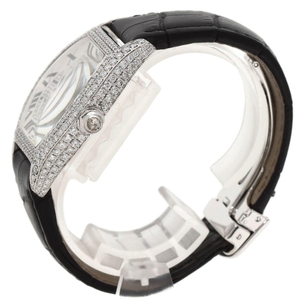 CARTIER カルティエ WA504351 トーチュ LM ケース ベゼル ダイヤモンド 腕時計 K18WG メンズ 中古