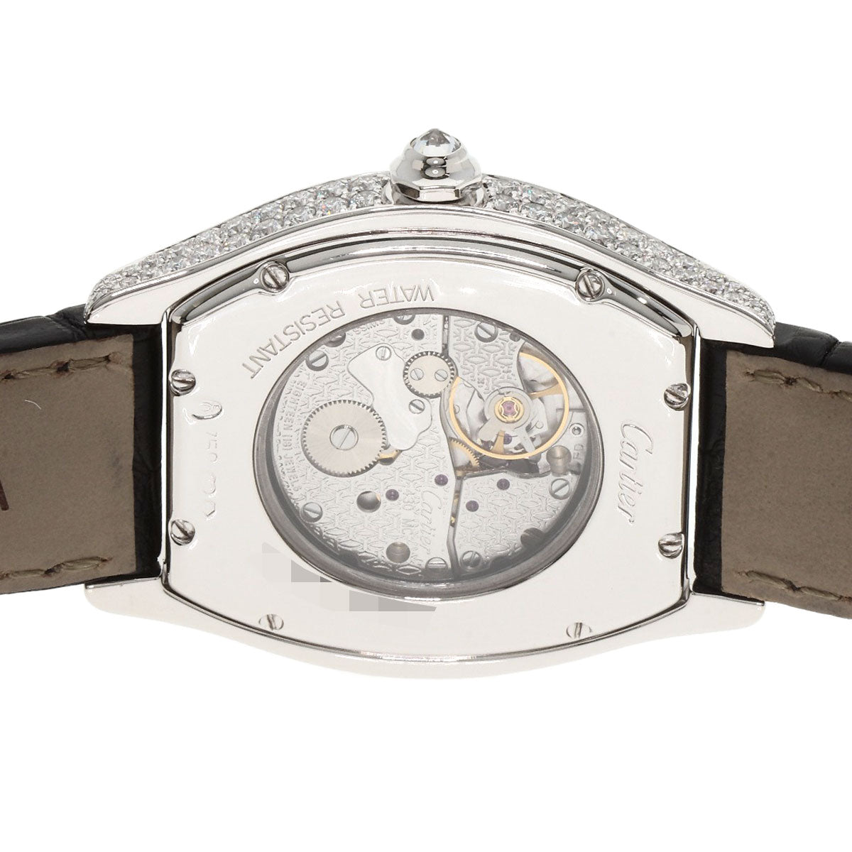 CARTIER カルティエ WA504351 トーチュ LM ケース ベゼル ダイヤモンド 腕時計 K18WG メンズ 中古