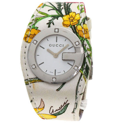 GUCCI グッチ YA104 バンデュー フローラ 腕時計 SS レディース 中古