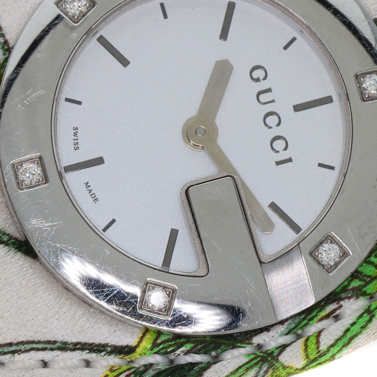 GUCCI グッチ YA104 バンデュー フローラ 腕時計 SS レディース 中古