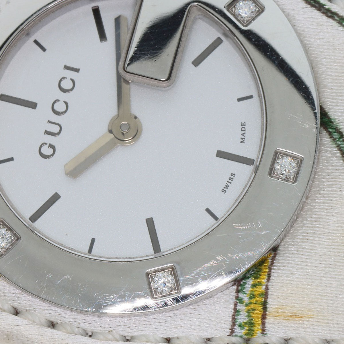 GUCCI グッチ YA104 バンデュー フローラ 腕時計 SS レディース 中古