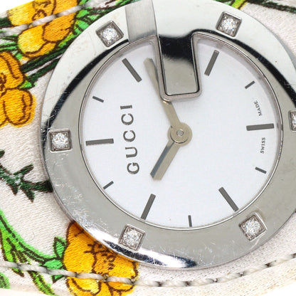 GUCCI グッチ YA104 バンデュー フローラ 腕時計 SS レディース 中古