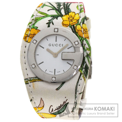 GUCCI グッチ YA104 バンデュー フローラ 腕時計 SS レディース 中古