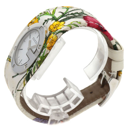 GUCCI グッチ YA104 バンデュー フローラ 腕時計 SS レディース 中古