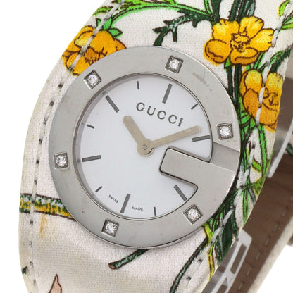 GUCCI グッチ YA104 バンデュー フローラ 腕時計 SS レディース 中古