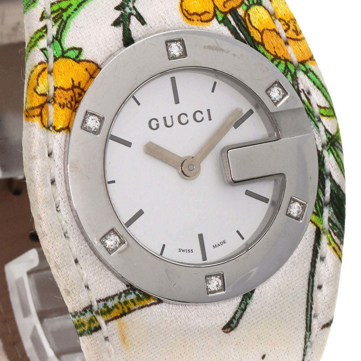 GUCCI グッチ YA104 バンデュー フローラ 腕時計 SS レディース 中古
