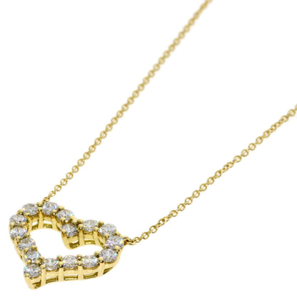 TIFFANY&Co. ティファニー センチメンタル ハート ダイヤモンド ネックレス K18YG レディース 中古