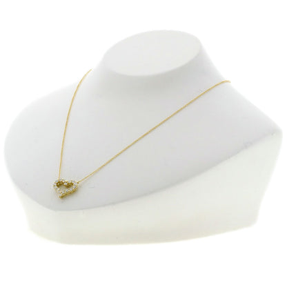 TIFFANY&Co. ティファニー センチメンタル ハート ダイヤモンド ネックレス K18YG レディース 中古