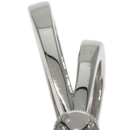 MIKIMOTO ミキモト ダブル フープ ダイヤモンド イヤリング K18WG レディース 中古