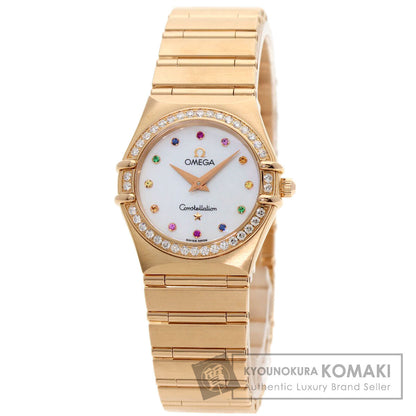 OMEGA オメガ 1158.79.00 コンステレーション ダイヤモンド アイリス 腕時計 K18PG レディース 中古