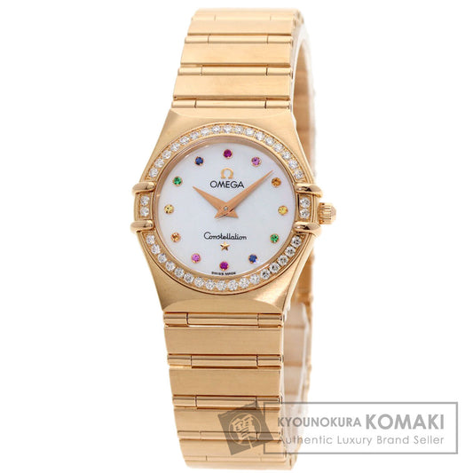 OMEGA オメガ 1158.79.00 コンステレーション ダイヤモンド アイリス 腕時計 K18PG レディース 中古
