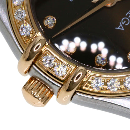 OMEGA オメガ 1358.60 コンステレーション 12P ベゼル ダイヤモンド 腕時計 SS レディース 中古