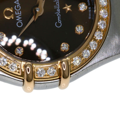 OMEGA オメガ 1358.60 コンステレーション 12P ベゼル ダイヤモンド 腕時計 SS レディース 中古