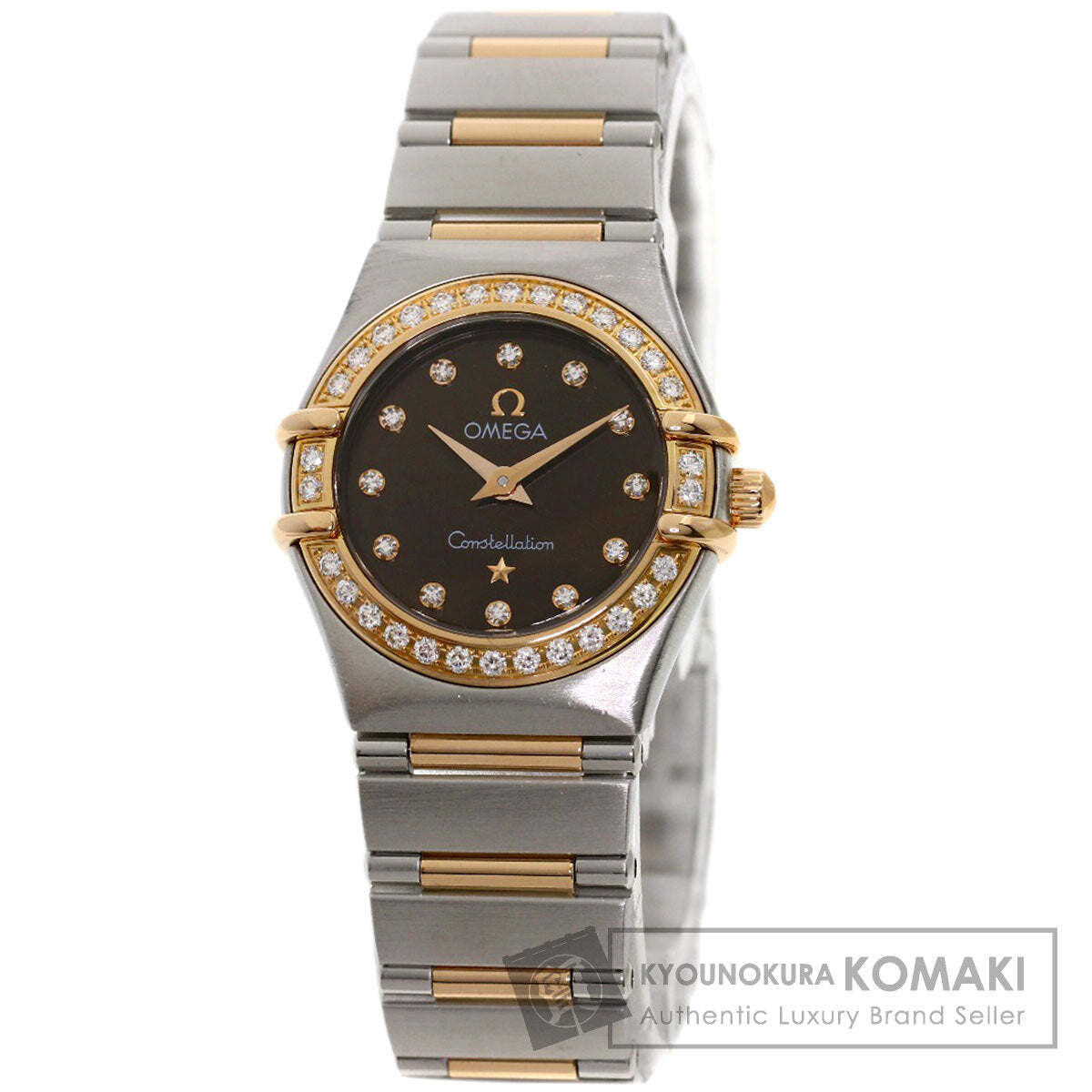 OMEGA オメガ 1358.60 コンステレーション 12P ベゼル ダイヤモンド 腕時計 SS レディース 中古