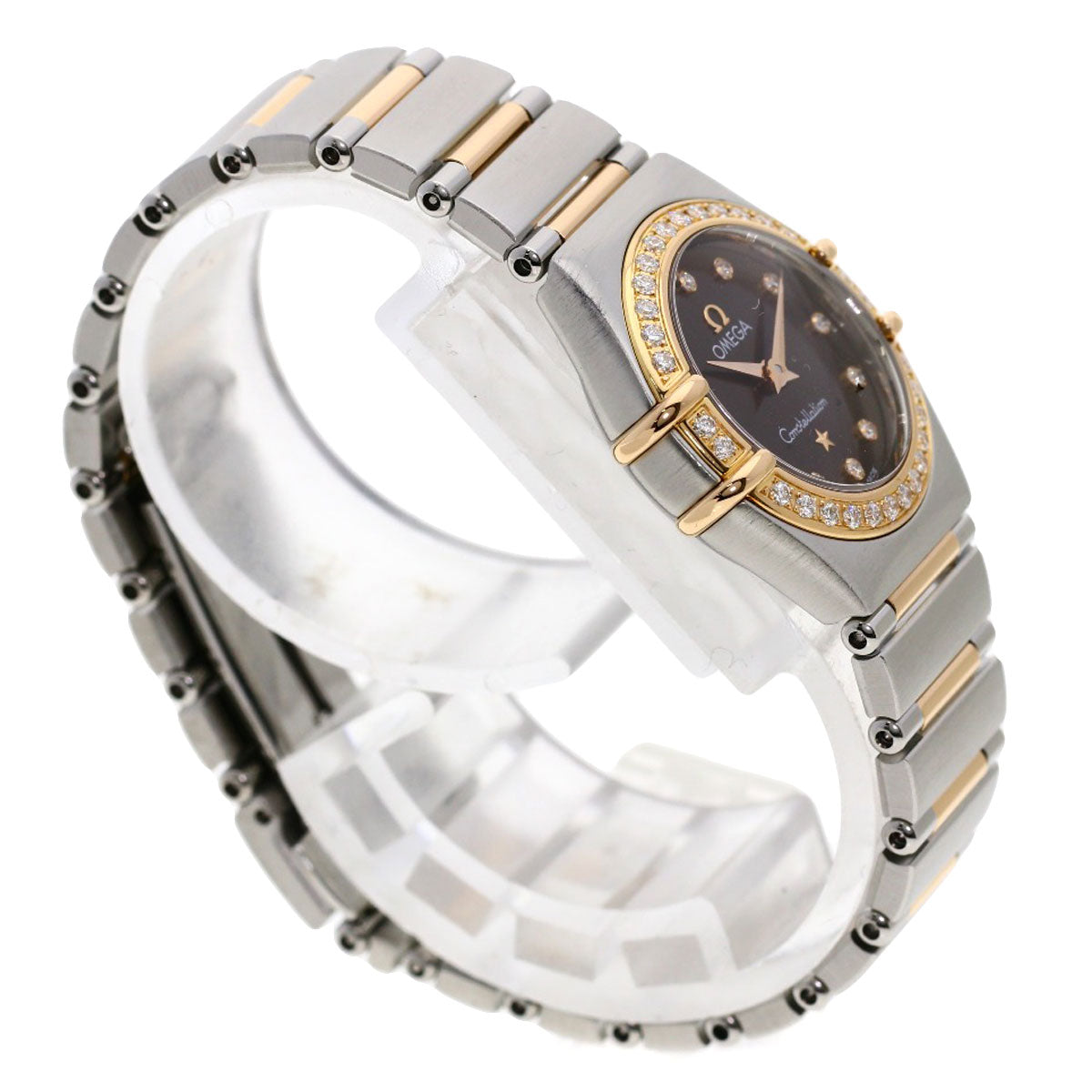 OMEGA オメガ 1358.60 コンステレーション 12P ベゼル ダイヤモンド 腕時計 SS レディース 中古