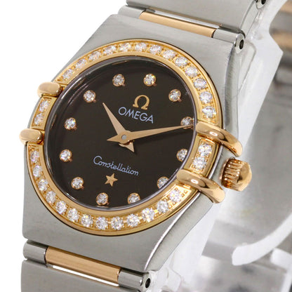 OMEGA オメガ 1358.60 コンステレーション 12P ベゼル ダイヤモンド 腕時計 SS レディース 中古