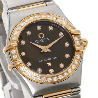 OMEGA オメガ 1358.60 コンステレーション 12P ベゼル ダイヤモンド 腕時計 SS レディース 中古