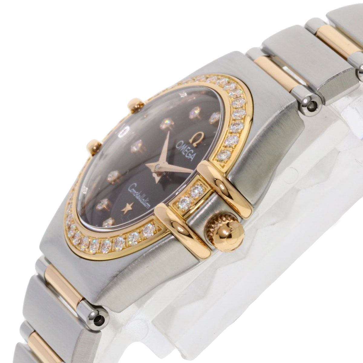 OMEGA オメガ 1358.60 コンステレーション 12P ベゼル ダイヤモンド 腕時計 SS レディース 中古