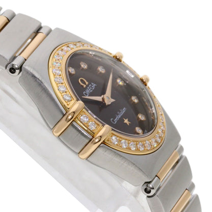 OMEGA オメガ 1358.60 コンステレーション 12P ベゼル ダイヤモンド 腕時計 SS レディース 中古