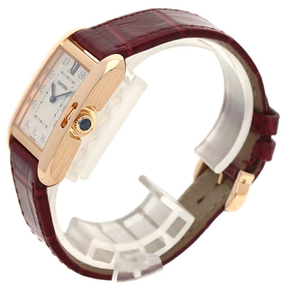 CARTIER カルティエ WJTA0009 タンクアングレーズMM 腕時計 K18PG ボーイズ 中古