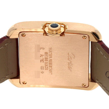 CARTIER カルティエ WJTA0009 タンクアングレーズMM 腕時計 K18PG ボーイズ 中古