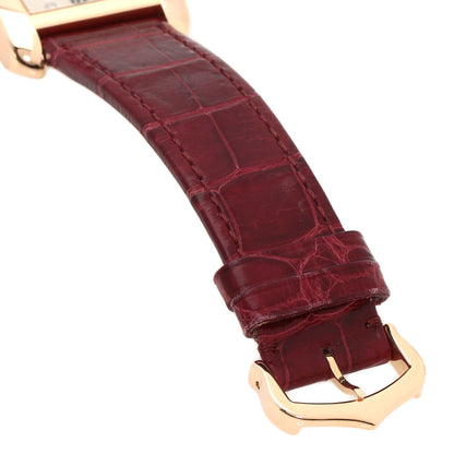 CARTIER カルティエ WJTA0009 タンクアングレーズMM 腕時計 K18PG ボーイズ 中古