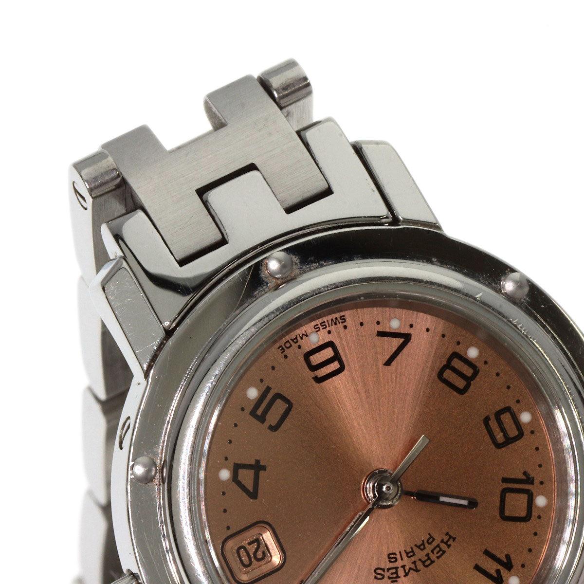 HERMES エルメス CL4.210 クリッパー 腕時計 SS レディース 中古