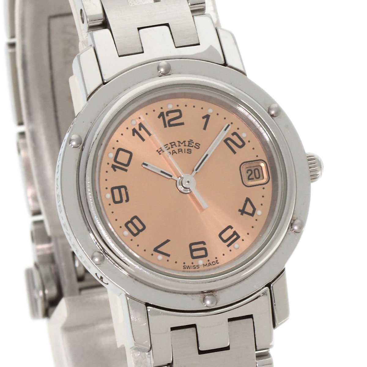 HERMES エルメス CL4.210 クリッパー 腕時計 SS レディース 中古