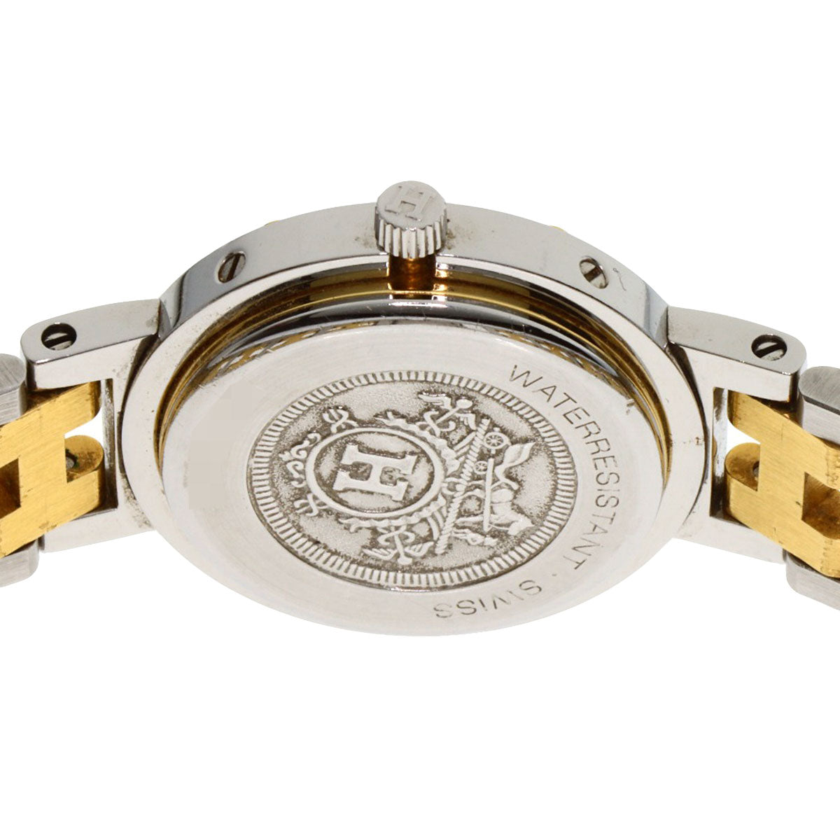 HERMES エルメス クリッパー 旧バックル 腕時計 SS レディース 中古