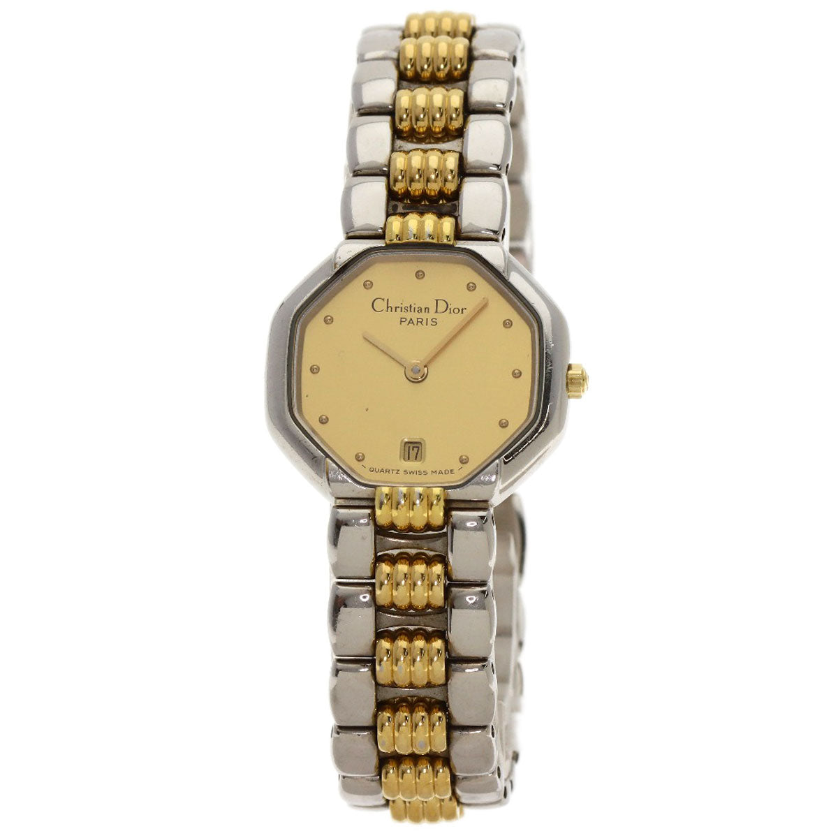 CHRISTIAN DIOR クリスチャンディオール D48-203 オクタゴン 腕時計 SS レディース 中古