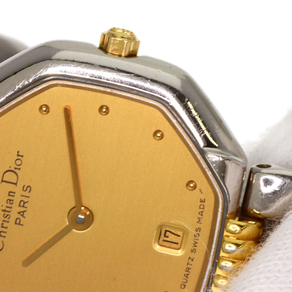 CHRISTIAN DIOR クリスチャンディオール D48-203 オクタゴン 腕時計 SS レディース 中古