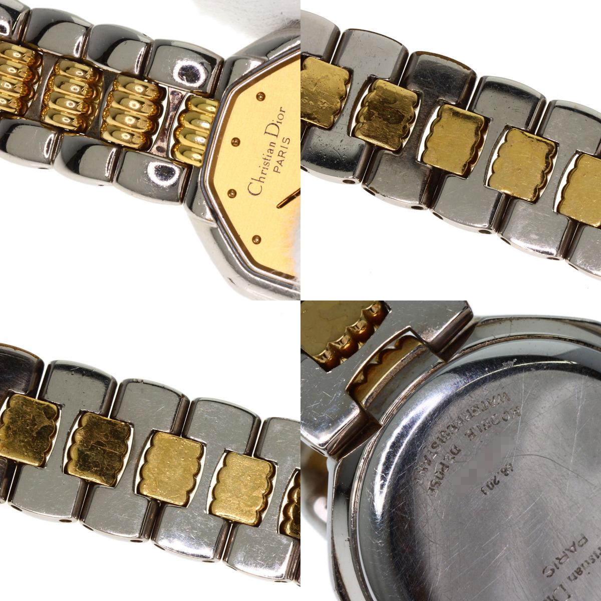 CHRISTIAN DIOR クリスチャンディオール D48-203 オクタゴン 腕時計 SS レディース 中古