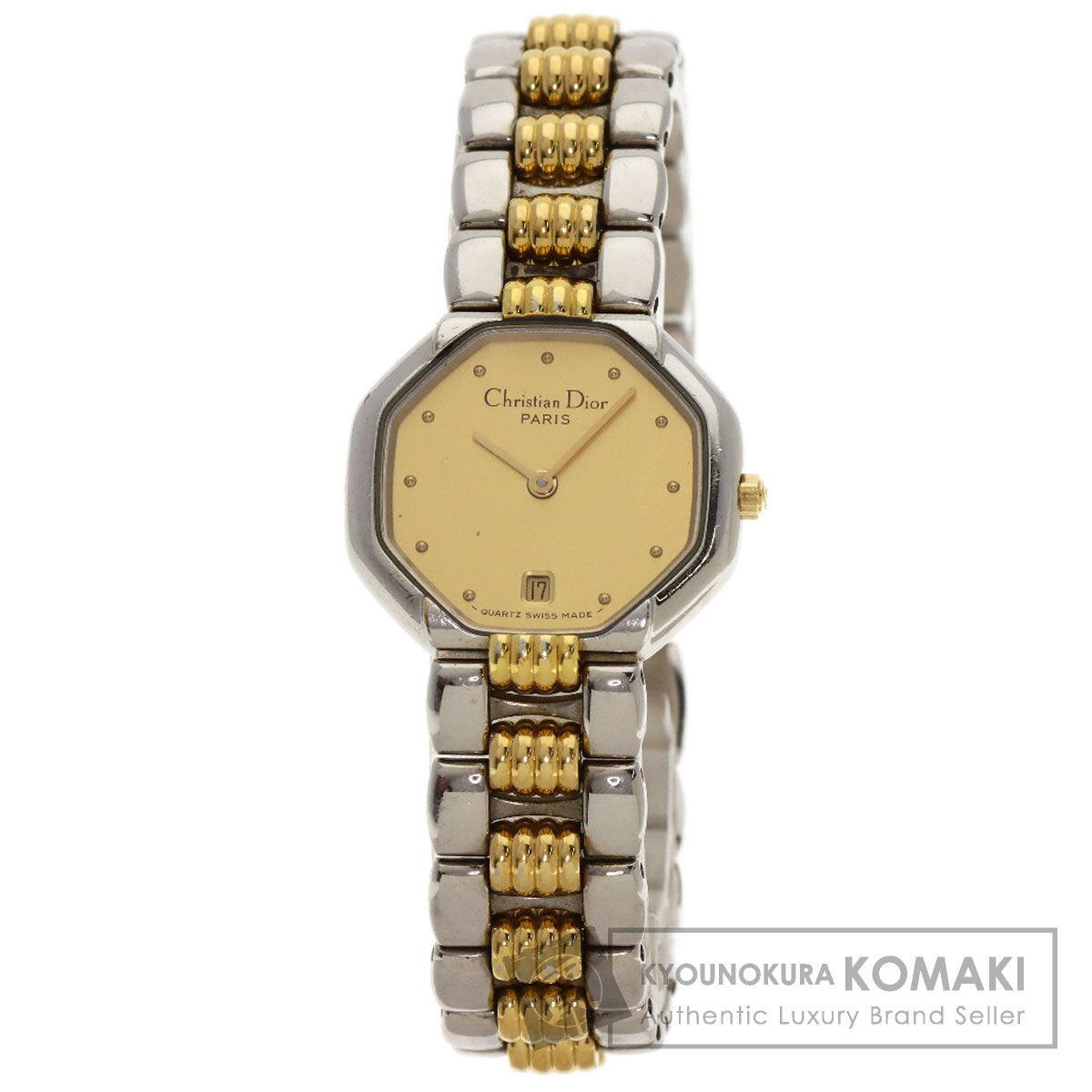 CHRISTIAN DIOR クリスチャンディオール D48-203 オクタゴン 腕時計 SS レディース 中古