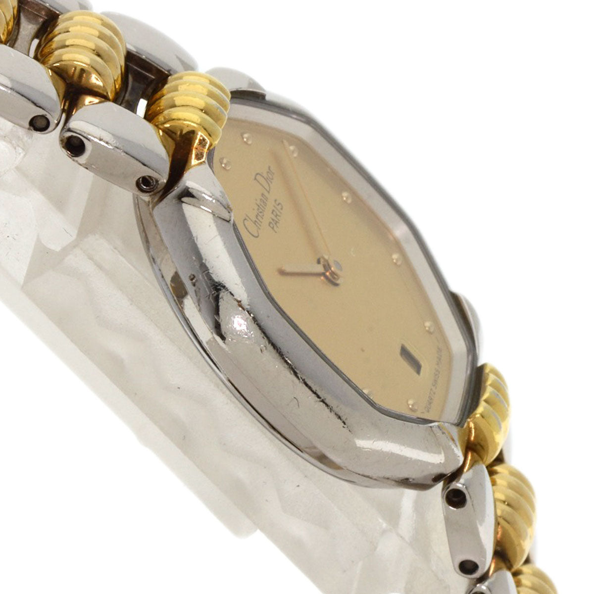 CHRISTIAN DIOR クリスチャンディオール D48-203 オクタゴン 腕時計 SS レディース 中古