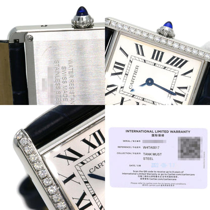 CARTIER カルティエ W4TA0017 タンクマスト LM 腕時計 SS レディース 中古