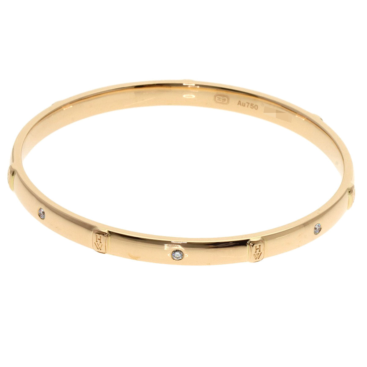 HARRY WINSTON ハリーウィンストン HW 7P ダイヤモンド ブレスレット K18PG レディース 中古