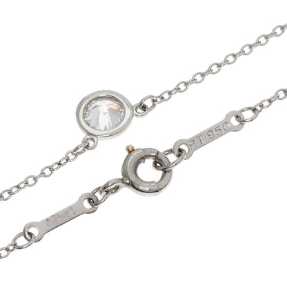 TIFFANY&Co. ティファニー バイザヤード 1P ダイヤモンド ネックレス PT950 レディース 中古