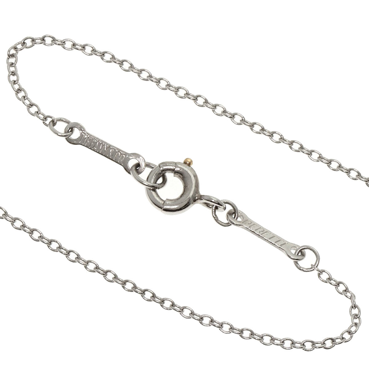 TIFFANY&Co. ティファニー バイザヤード 1P ダイヤモンド ネックレス PT950 レディース 中古