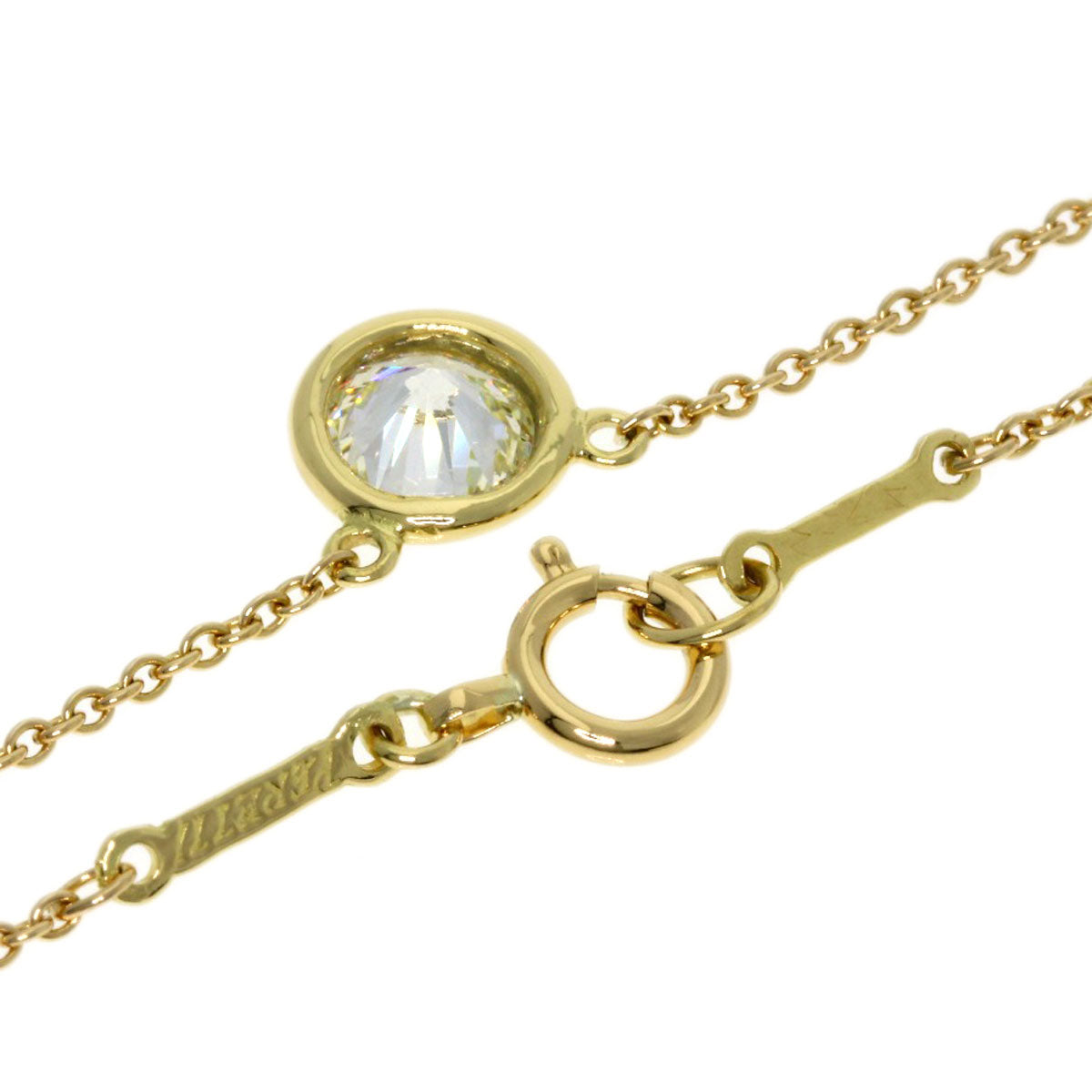 TIFFANY&Co. ティファニー バイザヤード ダイヤモンド ネックレス K18YG レディース 中古
