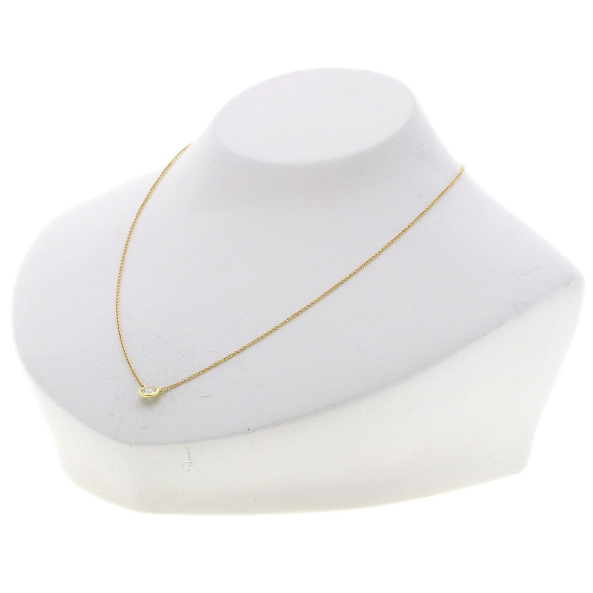 TIFFANY&Co. ティファニー バイザヤード ダイヤモンド ネックレス K18YG レディース 中古