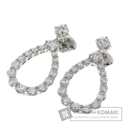 HARRY WINSTON ハリーウィンストン ループ エクストララージ ダイヤモンド ピアス PT950 レディース 中古