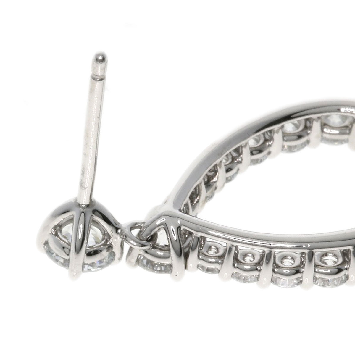 HARRY WINSTON ハリーウィンストン ループ エクストララージ ダイヤモンド ピアス PT950 レディース 中古