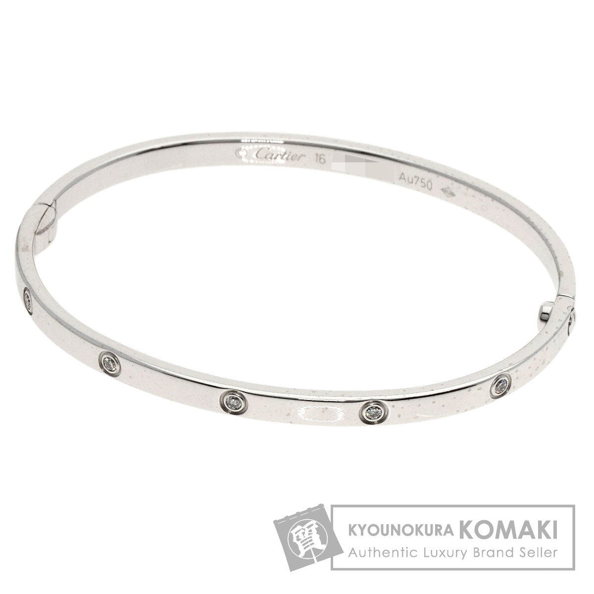 カルティエ ラブブレス SM フル ダイヤモンド #16　ドライバー無し ブレスレット 中古 商品画像1