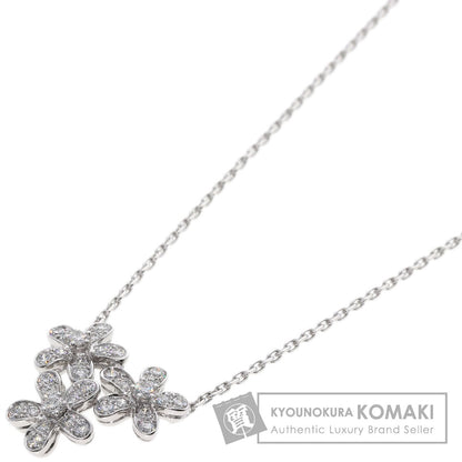 Van Cleef & Arpels ヴァンクリーフ＆アーペル ソクラテス 3フラワー ダイヤモンド ネックレス K18WG レディース 中古