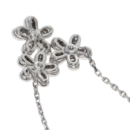 Van Cleef & Arpels ヴァンクリーフ＆アーペル ソクラテス 3フラワー ダイヤモンド ネックレス K18WG レディース 中古