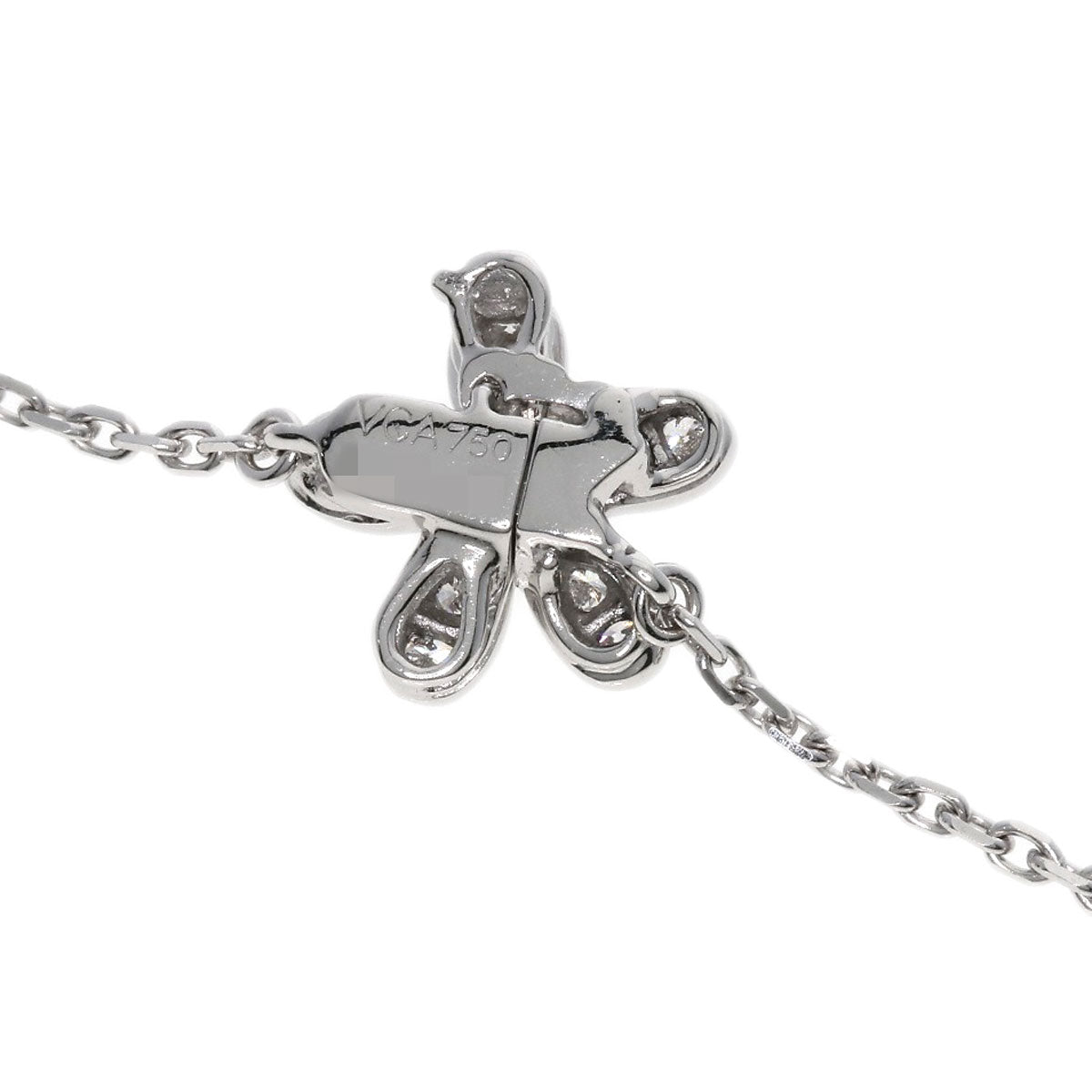 Van Cleef & Arpels ヴァンクリーフ＆アーペル ソクラテス 3フラワー ダイヤモンド ネックレス K18WG レディース 中古