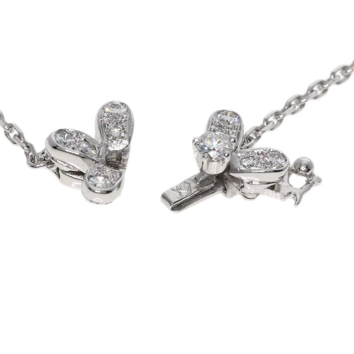 Van Cleef & Arpels ヴァンクリーフ＆アーペル ソクラテス 3フラワー ダイヤモンド ネックレス K18WG レディース 中古